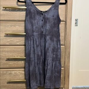 Velvet Heart Sleeveless Gray Midi Dress